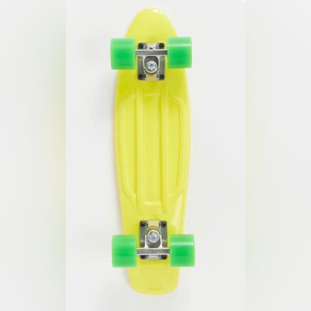 🆕 Neon YELLOW CRUISER 22" skateboard with neon green wheels Brand New